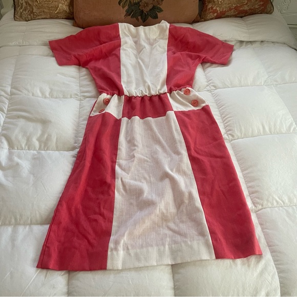 Vintage 80s color block dress - Picture 9 of 11